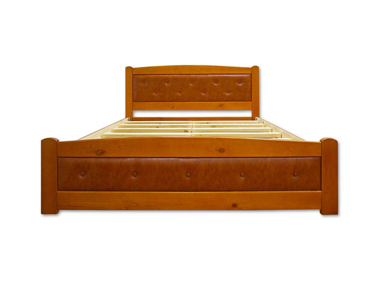 Кровать Березка 1 с кожей