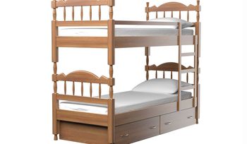 Кровать для мальчиков DreamLine Юниор 2-х ярусный ясень
